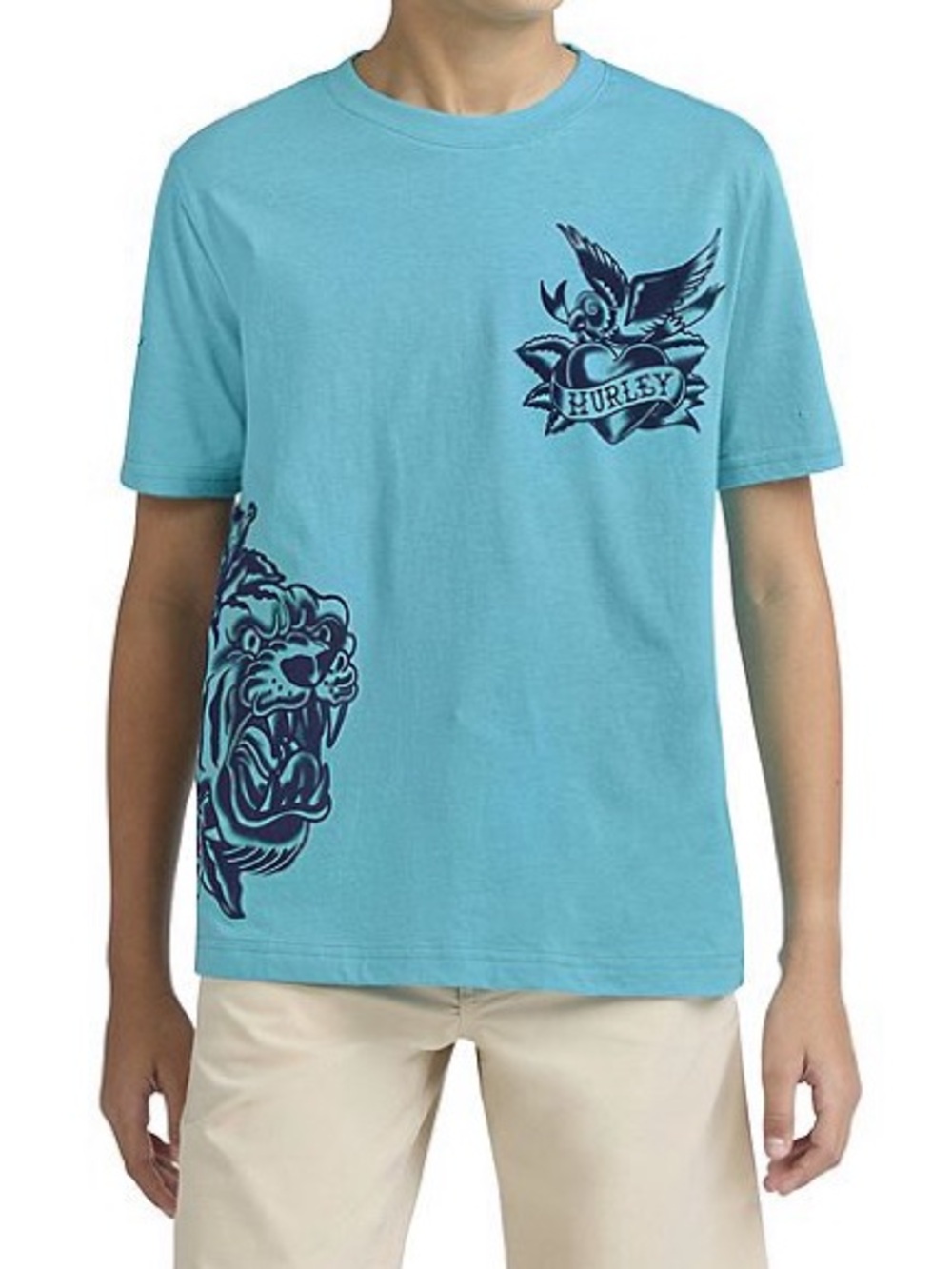 Hurley Barracuda Blue Tattoo Graphic Short-Sleeve Tee